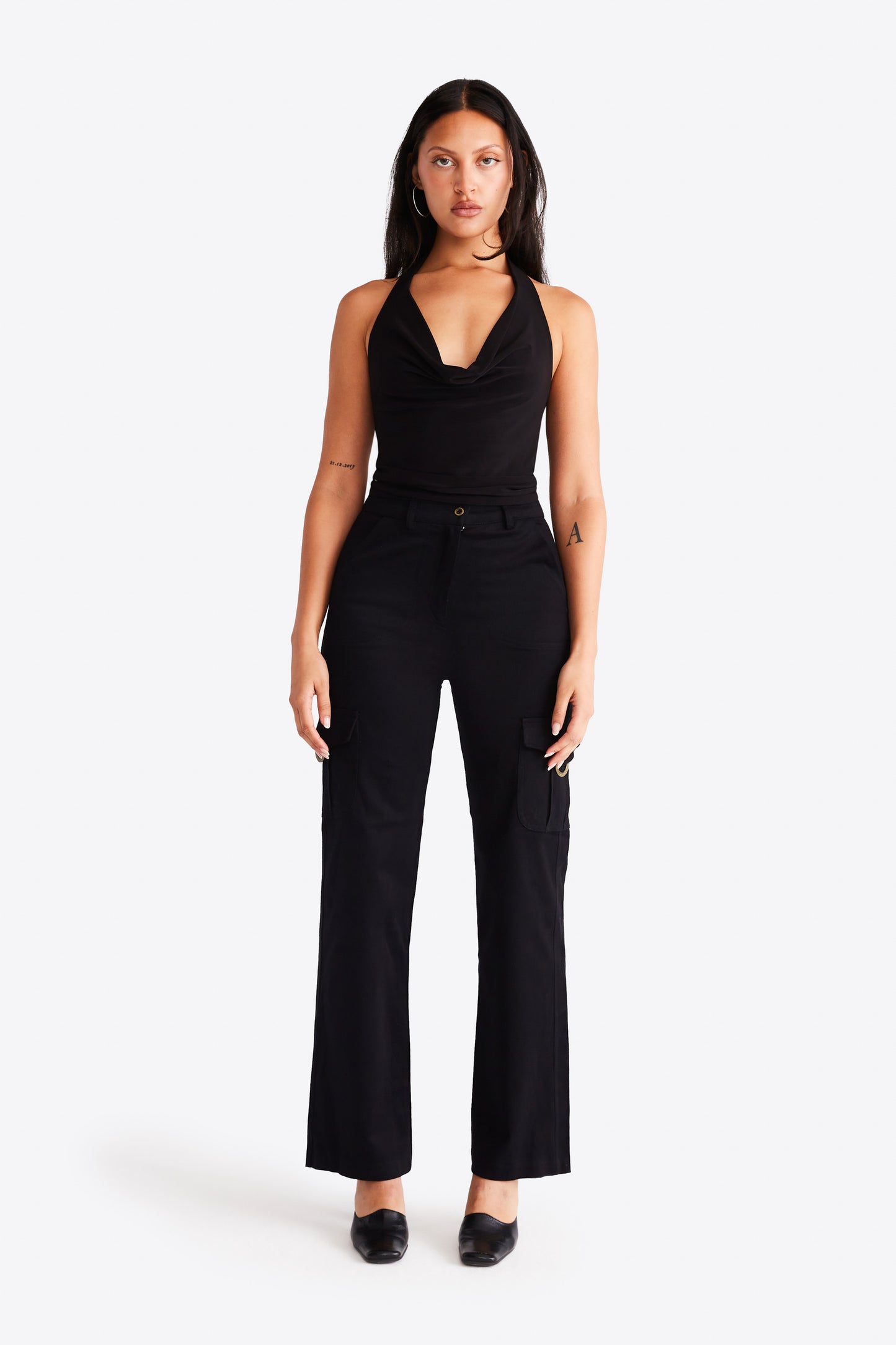 Dion Cargo Trousers - Black