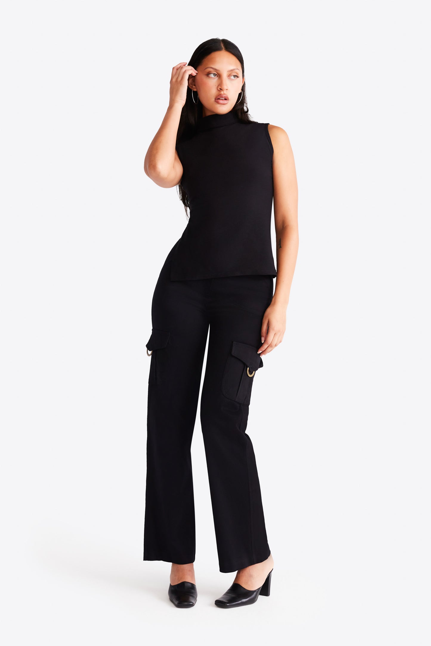 Dion Cargo Trousers - Black
