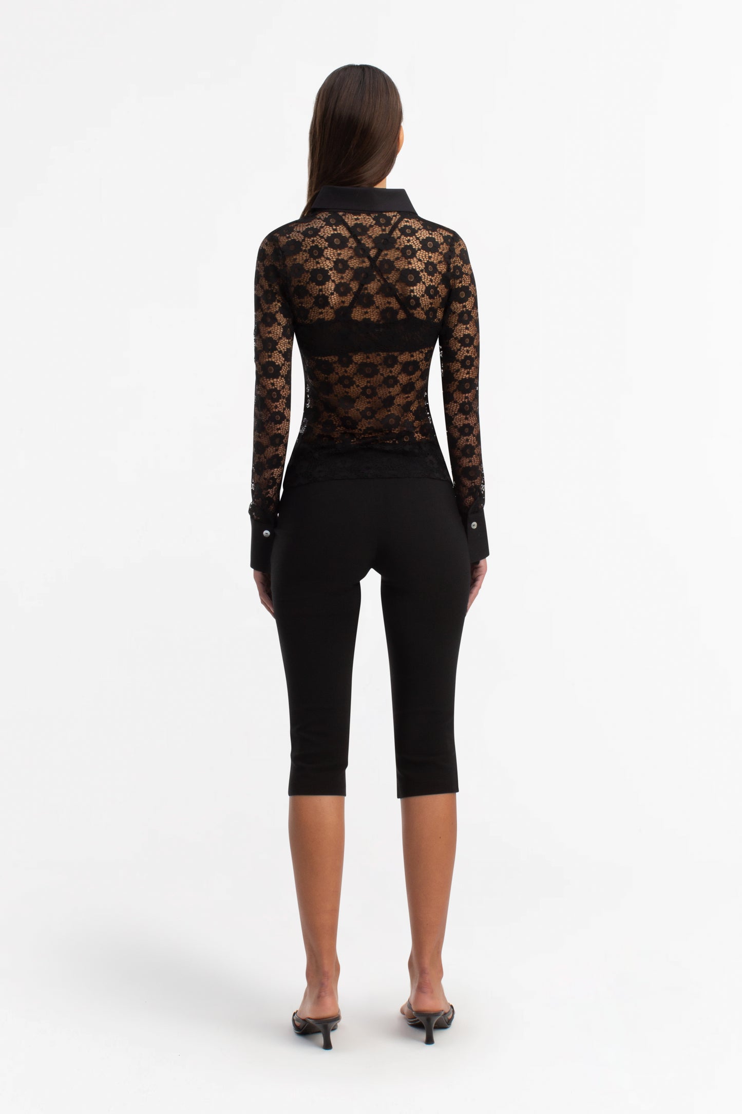 Sienna Shirt - Black Lace