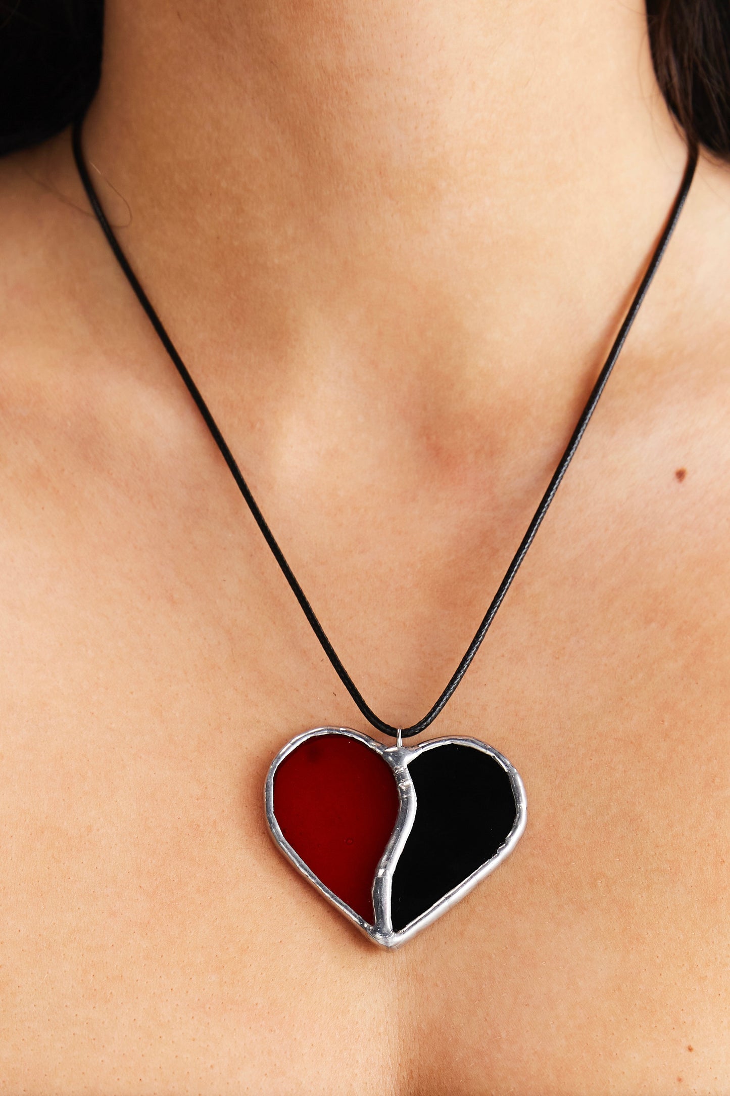 Love Necklace - Black and Ruby