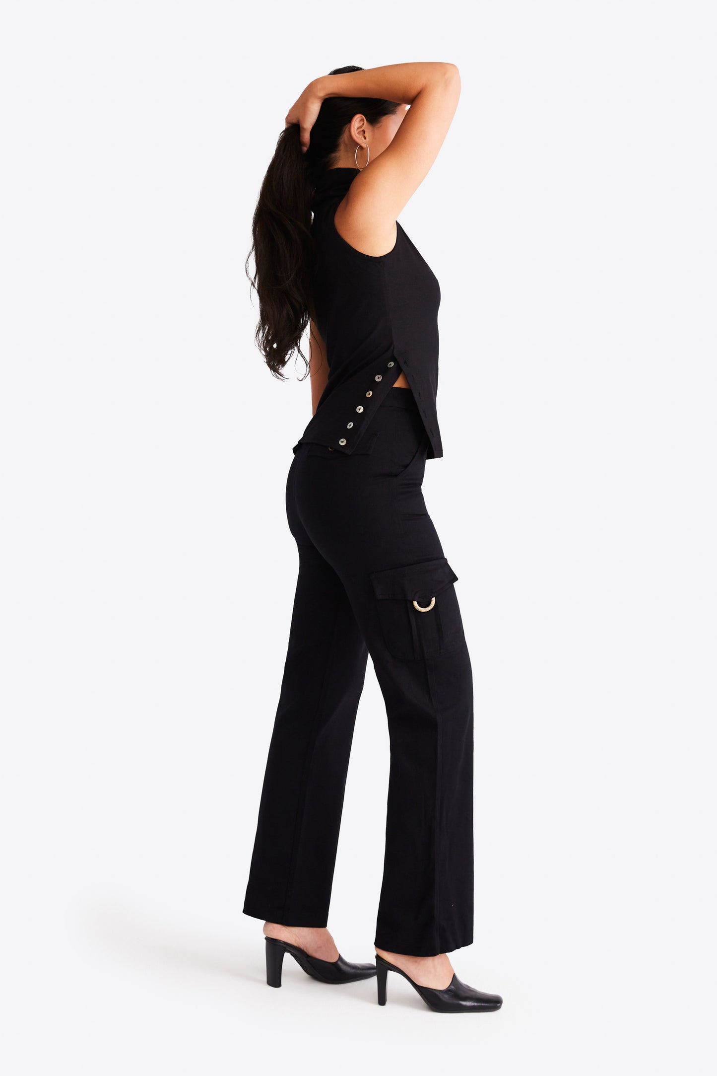 Dion Cargo Trousers - Black