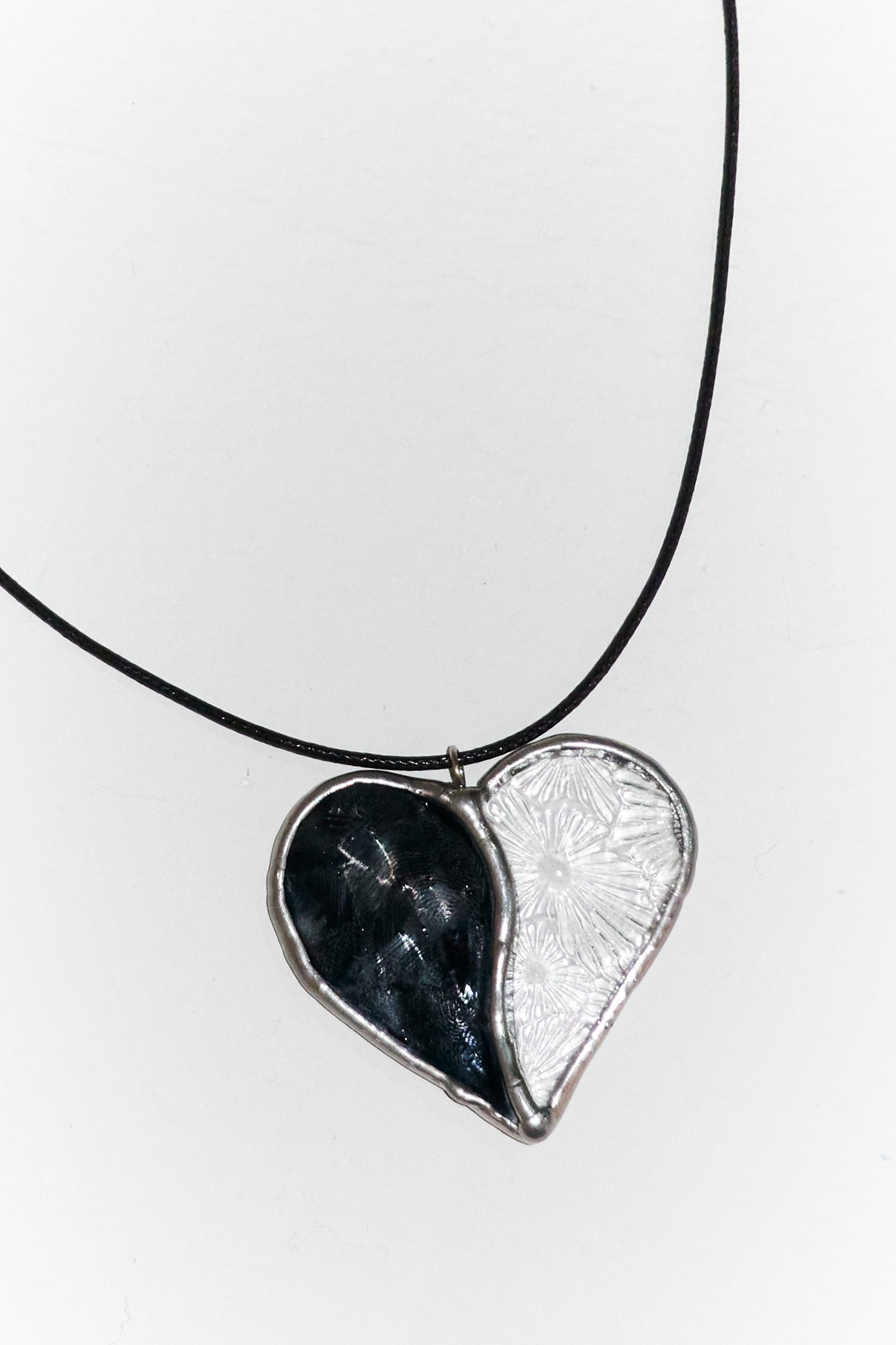 Love Necklace - Black and Stone