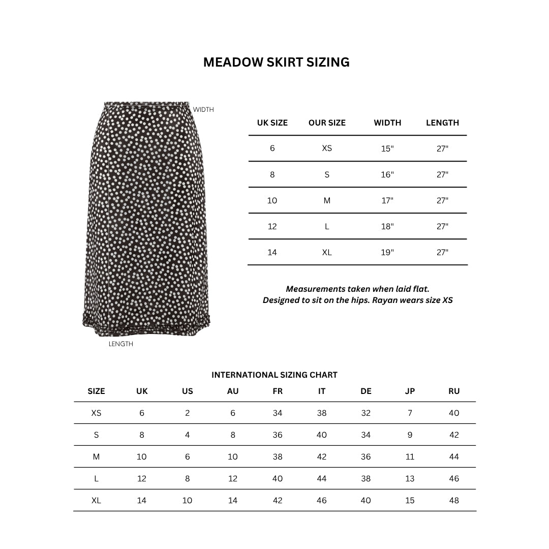 Meadow Skirt - Black Polka Dot – Susamusa