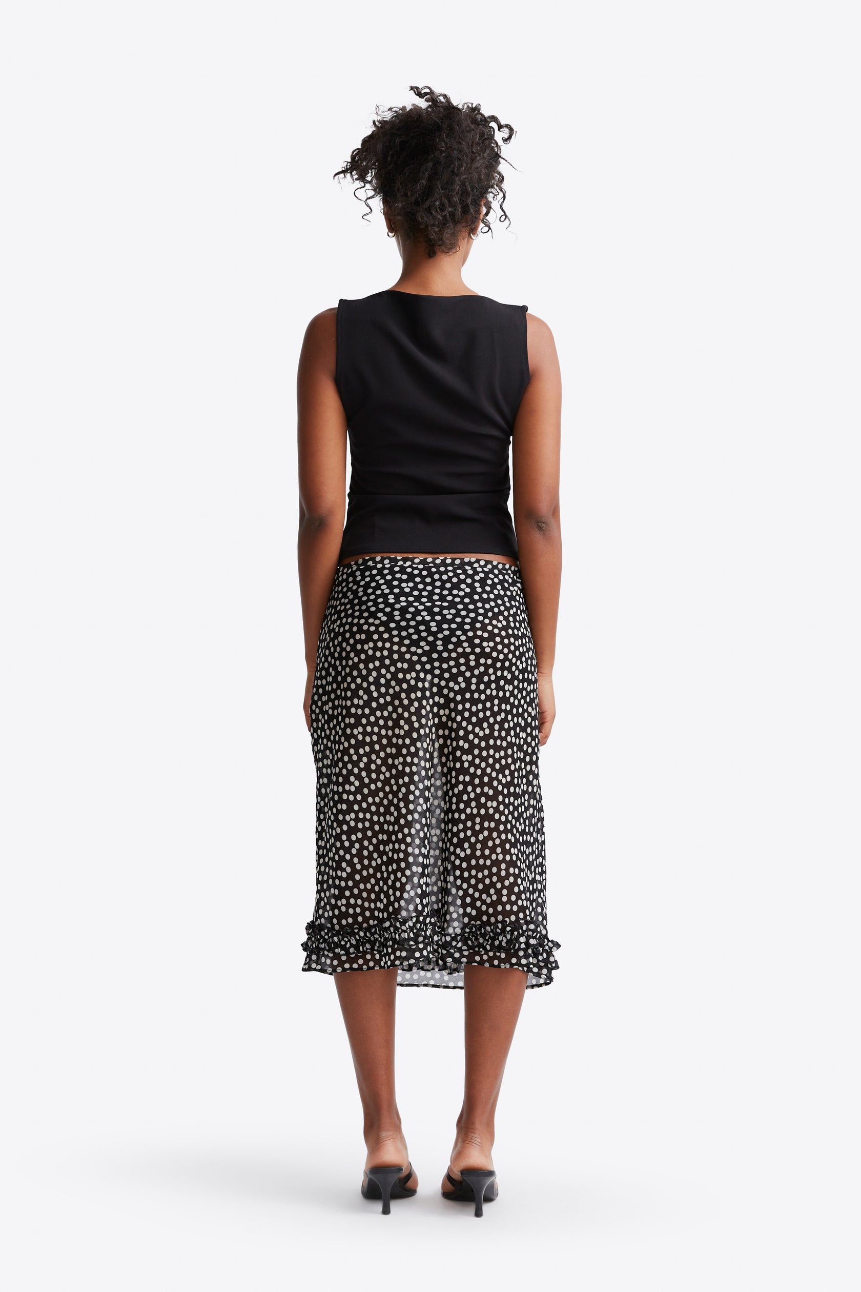 Meadow Mesh Skirt - Coal Black