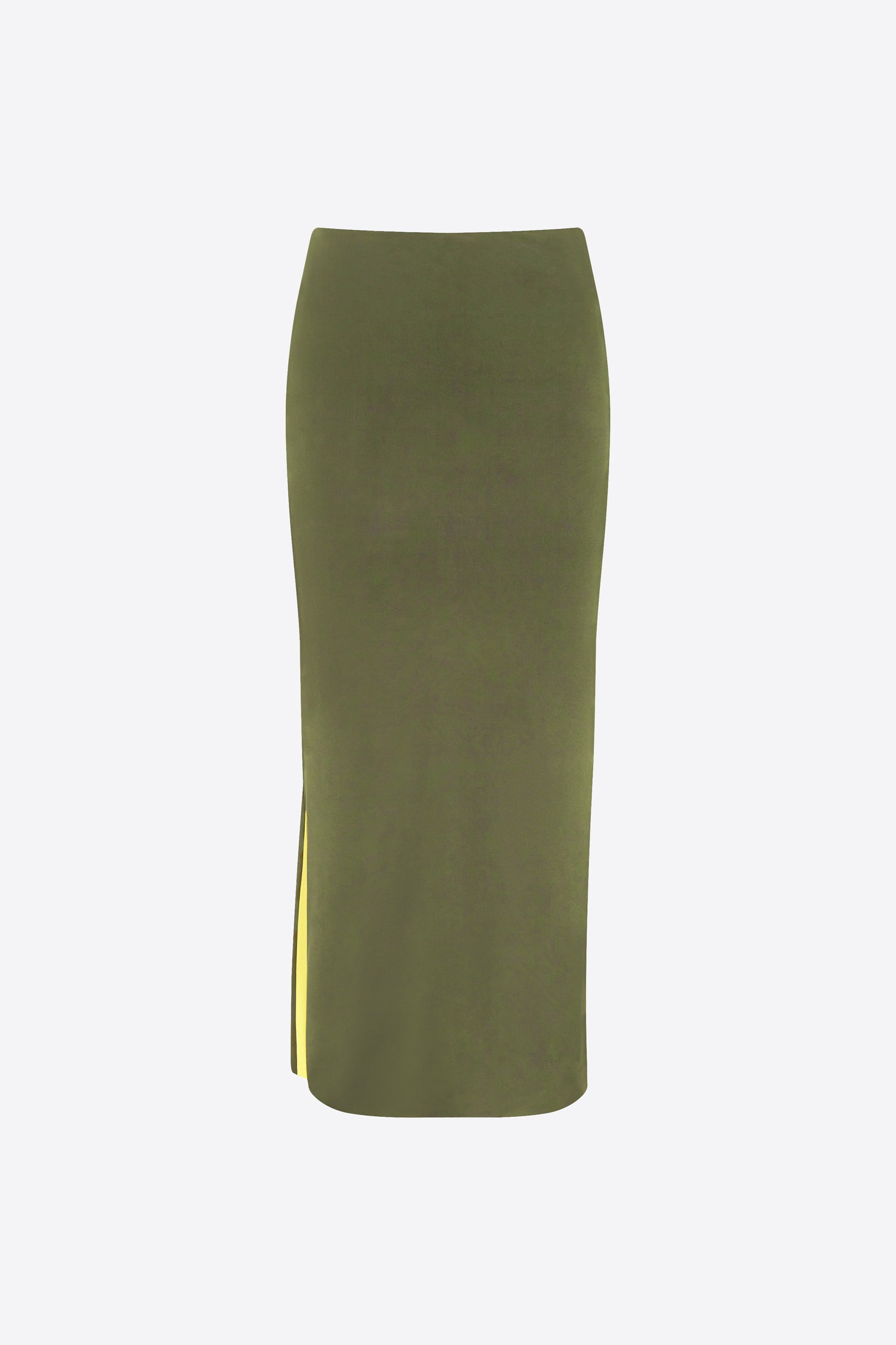 Maxi skirt Khaki Would best fit a size 2-4 Shown on... - Depop