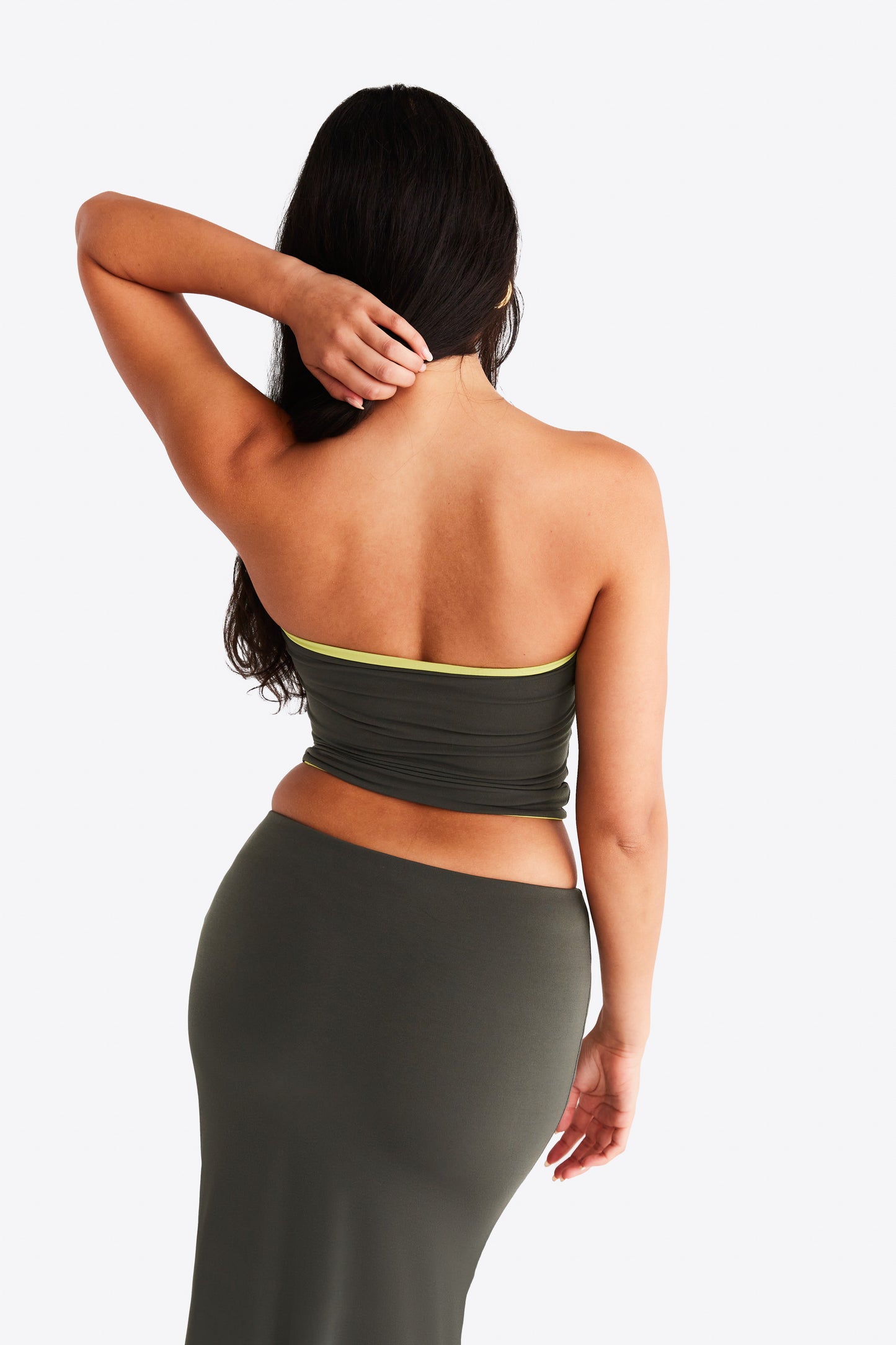 Nova Top - Khaki and Lime