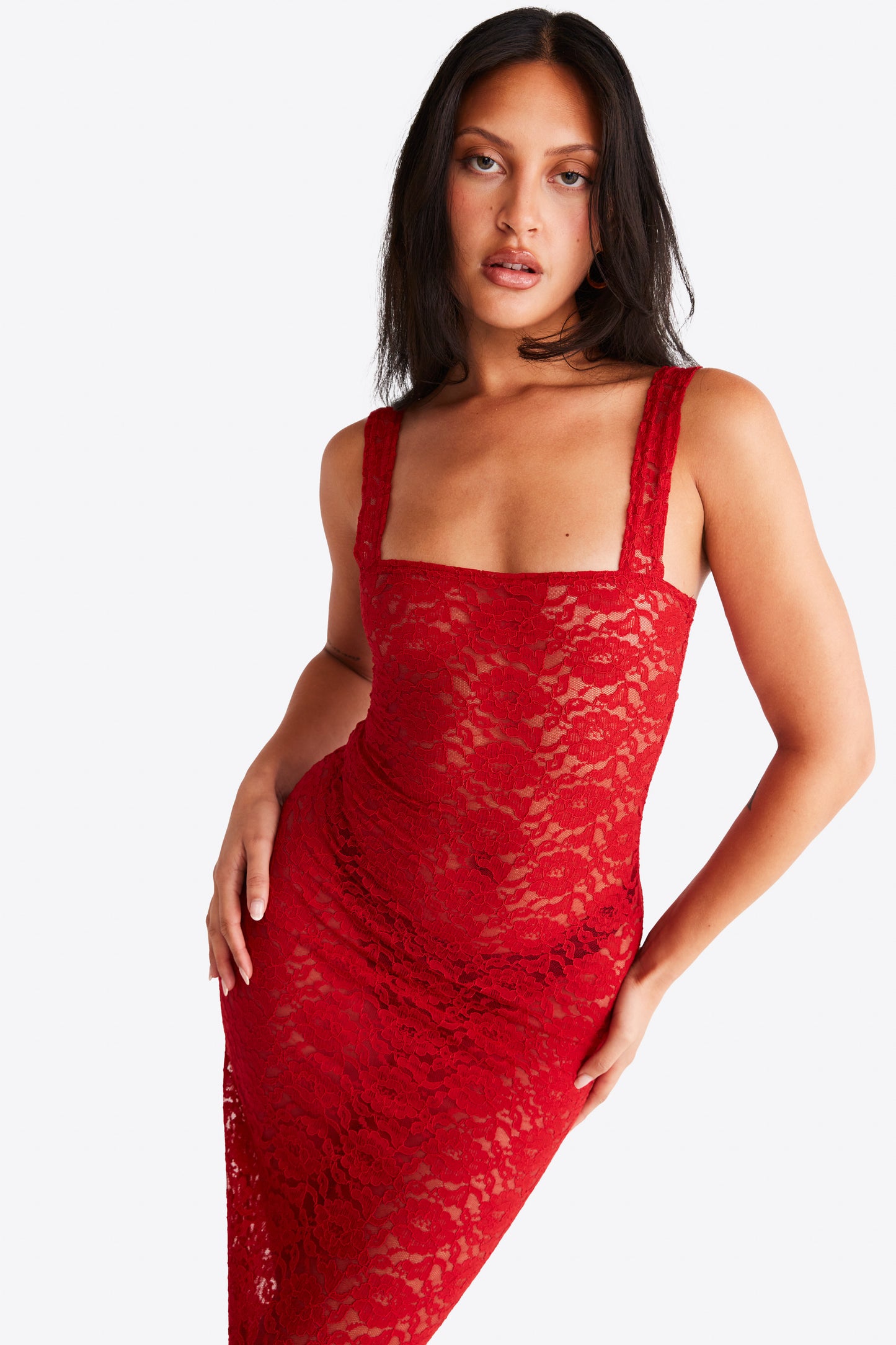 Roya Dress - Scarlet Red