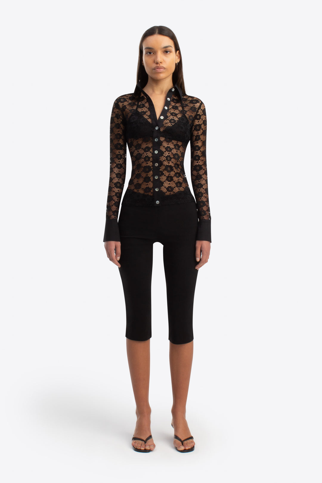Sienna Shirt - Black Lace