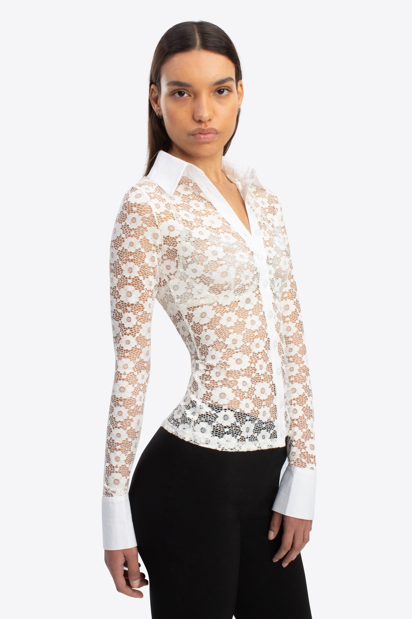 Sienna Shirt - Ivory Lace